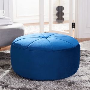 Ottomans I Poufs | Footstools – Safavieh Intended For White And Blush Fabric Square Ottomans (View 5 of 20)