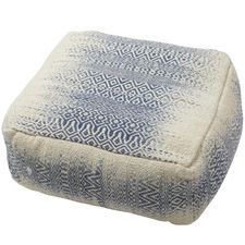 Ottomans | Poufs | Temple & Webster With Navy Cotton Woven Pouf Ottomans (View 1 of 20)
