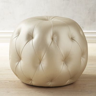 Our Tufted Ottoman Is A Comfy Seat, Hand Upholstered In Soft, Smooth For Gold Faux Leather Ottomans With Pull Tab (Gallery 19 of 20)