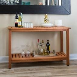 Outdoor Multifunctional Wood Buffet Bar Storage Console Table, In Open Storage Console Tables (View 16 of 20)