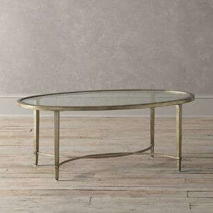 Oval Coffee Tables You'll Love | Wayfair Throughout Glass And Pewter Oval Console Tables (View 9 of 20)