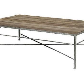 Oversized Galvanized Merchantile Metal Coffee Table Within Oval Corn Straw Rope Console Tables (View 9 of 20)