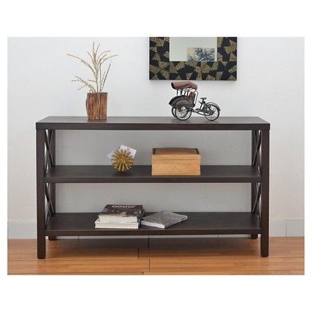 Owings Console Table With 2 Shelves Espresso Coffee – Threshold Regarding 2 Shelf Console Tables (Gallery 19 of 20)