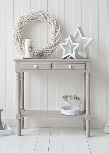 Oxford Grey Small Console Table – Storage Living, Hall And Bedroom Throughout Gray Driftwood Storage Console Tables (View 11 of 20)