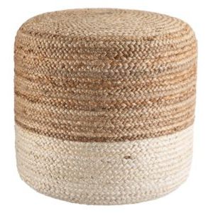 Painted Fox Home Farmhouse Decor Intended For Beige And Light Pink Ombre Cylinder Pouf Ottomans (View 16 of 20)