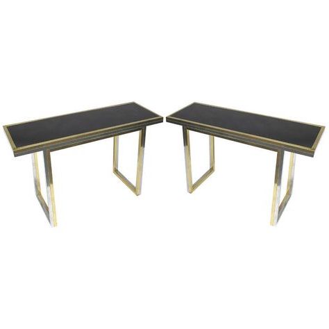 Pair Of Brass And Chrome Console Tables | From A Unique Collection Of Within Chrome Console Tables (View 15 of 20)