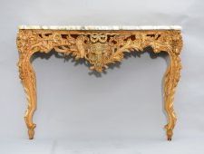 Pair Of Carved Antique Console Tables With Marble Tops : On Antique Row Throughout Antique Console Tables (View 16 of 20)