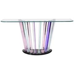 Pair Of Stunning Cobalt Blue Lucite Side Tables At 1stdibs Throughout Cobalt Console Tables (View 9 of 20)