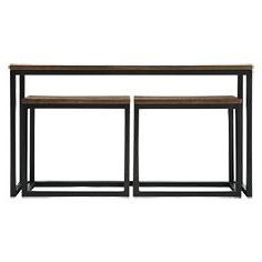 Palmer Nesting Console Table Set In Bali Brown | Wood Console Table Intended For Nesting Console Tables (Gallery 19 of 20)