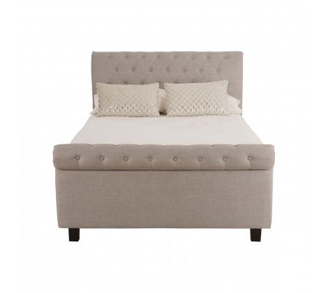 Paloma Light Grey Fabric Double Ottoman Storage Bed – Lycroft Interiors With Regard To Light Gray Velvet Fabric Accent Ottomans (View 10 of 20)