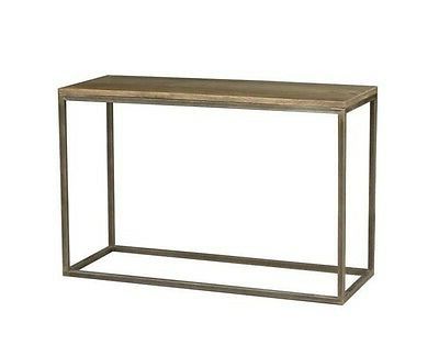 Paradise Console Table  Distress Natural – Solid Mango Wood & Metal | Ebay Pertaining To Natural Wood Console Tables (Gallery 20 of 20)