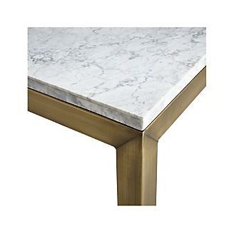 Parsons White Marble Top/ Brass Base 48x16 Console | Marble Tables Regarding White Marble And Gold Console Tables (View 16 of 20)