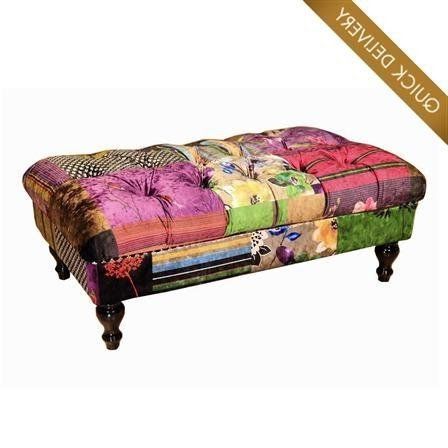 Patchwork Ottomans – Ideas On Foter Pertaining To Green Fabric Square Storage Ottomans With Pillows (View 17 of 20)
