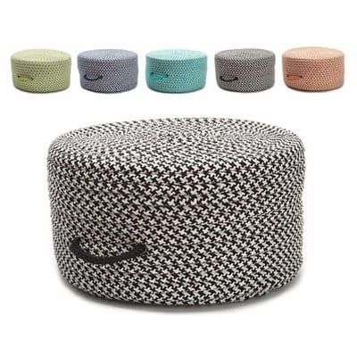Pin On Houndstooth Decor For Textured Gray Cuboid Pouf Ottomans (View 12 of 20)