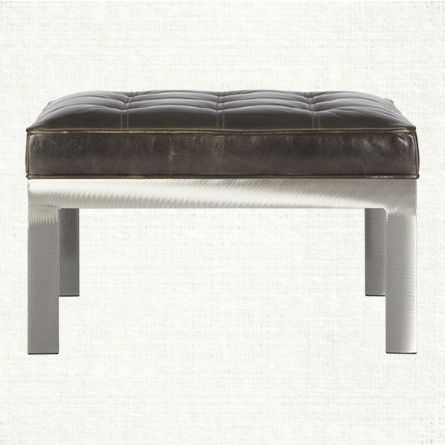 Pin On Master Bedroom Throughout Caramel Leather And Bronze Steel Tufted Square Ottomans (View 13 of 20)