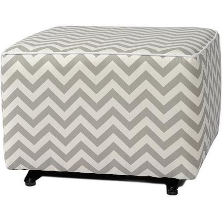 Pin On Nursery With Silver Chevron Velvet Fabric Ottomans (View 3 of 20)