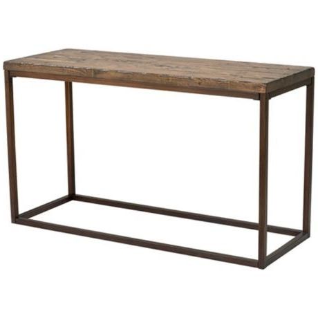 Pinecrest Natural Pine Sofa Table – #p5075 | Lamps Plus | Sofa Table Within Natural Seagrass Console Tables (View 11 of 20)