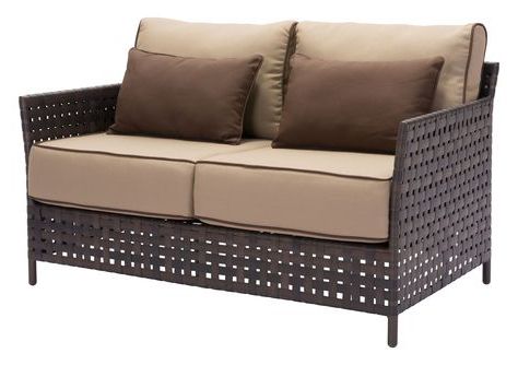 Pinery Sofa (brown & Beige) | Outdoor Furniture Sofa, Outdoor Sofa Inside Ecru And Otter Console Tables (View 18 of 20)