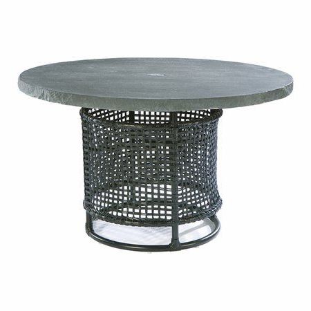 Platinum Outdoor Wicker Round Game Table | Wicker Furniture Inside Barnside Round Console Tables (View 15 of 20)