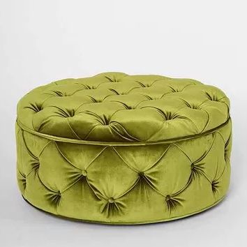 Plum & Bow Ava Large Storage Ottoman From Urban Outfitters | Large Inside Green Fabric Oversized Pouf Ottomans (View 12 of 20)