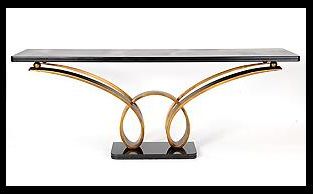 Polished Steel Console Table | Taylor Llorente Furniture In Gold And Mirror Modern Cube Console Tables (View 6 of 20)