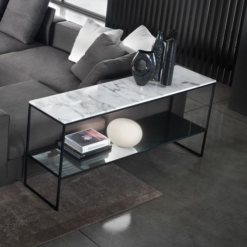Porto Marble & Metal Console Table With Marble And White Console Tables (View 13 of 20)