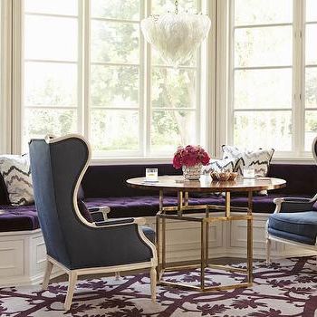 Purple Accent Chairs Design Ideas With Gray And Natural Banana Leaf Accent Stools (View 9 of 20)