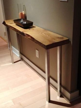 Reclaimed Barn Wood Console Table With Metal Legsinspiration For My Within Reclaimed Wood Console Tables (View 18 of 20)