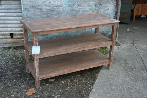Reclaimed Wood Console Table W/shelves 48wx20x (View 13 of 20)