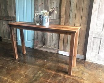 Reclaimed Wood Patchwork Timber Console Table With Regard To Barnwood Console Tables (View 14 of 20)