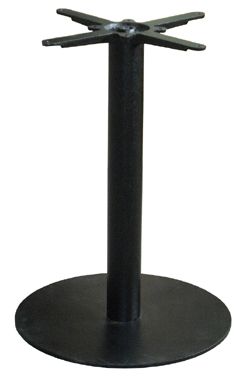 Ref:6579 Cast Iron Round Flat Table Base In Black Powder Coating | Issl For Aged Black Iron Console Tables (View 16 of 20)