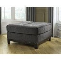 Reidshire – Steel – Oversized Accent Ottoman | Oversized Ottoman Inside Fabric Oversized Pouf Ottomans (View 6 of 16)