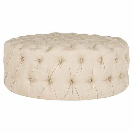 Rest Your Feet In The Den Or A Tray Of Cocktails In Your Game Room With Within Neutral Beige Linen Pouf Ottomans (View 16 of 20)