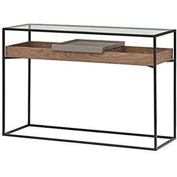 Rivet King Street Industrial Cabinet Media Console Table With Inside Dark Coffee Bean Console Tables (View 18 of 20)
