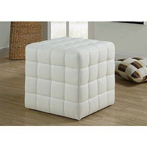 Robot Check | White Leather Ottoman, Faux Leather Ottoman, Tufted Throughout White Leatherette Ottomans (View 6 of 20)