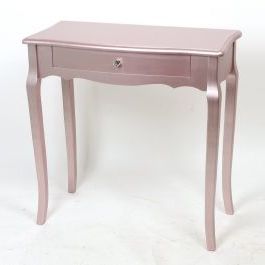 Rose Gold Metallic Console Table Abreo Home Furniture With Regard To Walnut Wood And Gold Metal Console Tables (View 11 of 20)