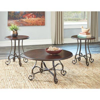 Round Coffee Table Sets You'll Love In 2020 | Wayfair Within 2 Piece Round Console Tables Set (View 2 of 20)