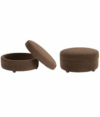 Round Fabric Storage Ottoman With Removable Top | Club Furniture Regarding Fabric Oversized Pouf Ottomans (View 13 of 16)