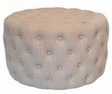 Round Low Tufted Ottoman Inside Brown Tufted Pouf Ottomans (Gallery 20 of 20)