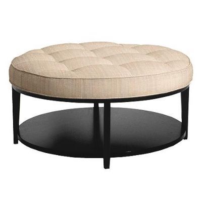 Round Ottoman Table With Shelf For Storage (View 16 of 17)