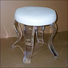 Round Vanity Stool, 16" X 17" High. Shown In White (View 13 of 20)