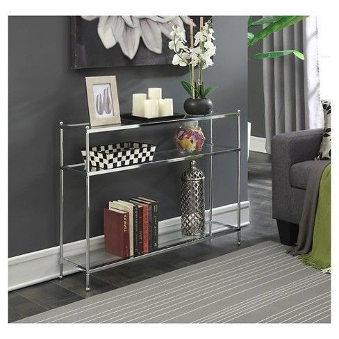 Royal Crest Console Table Silver Medium – Johar Furniture | Console With Silver Mirror And Chrome Console Tables (View 16 of 20)