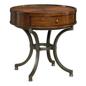 Rustic Old Door End Table – Farmhouse – Side Tables And End Tables – Intended For Round Gold Metal Cage Nesting Ottomans Set Of 2 (Gallery 19 of 20)