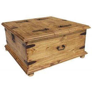 Rustic Pine Collection – Trunk Coffee Table – Cen09 Regarding Espresso Wood Trunk Console Tables (View 1 of 20)