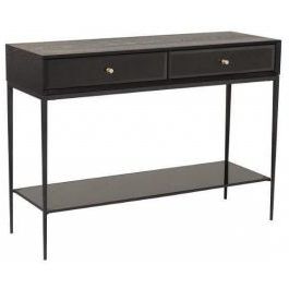 Rv Astley Finola Black Wooden Console Table 2946|| First Furniture Intended For Aged Black Console Tables (View 5 of 20)