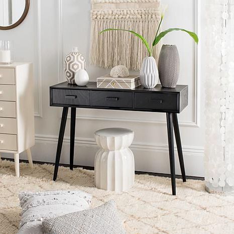 Safavieh Albus 3 Drawer Console Table – 8492593 | Hsn With 3 Piece Shelf Console Tables (View 3 of 20)