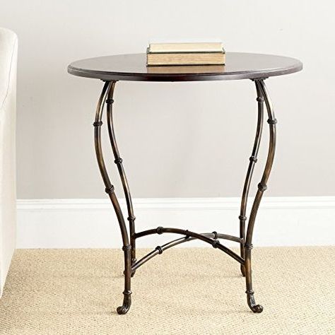 Safavieh American Home Collection Saintes Classical Dark Cherry And Pertaining To Oxidized Console Tables (View 1 of 20)