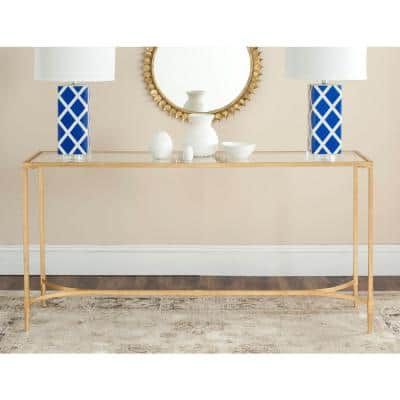 Safavieh Byram Antique Gold Leaf End Table Fox2574a – The Home Depot For Antiqued Gold Leaf Console Tables (View 15 of 20)