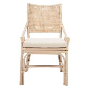 Safavieh Donatella Coastal Brown Accent Chair Lowes | Wood Dining Intended For White Washed Wood Accent Stools (View 3 of 20)
