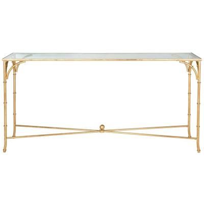 Safavieh Juliana Antique Gold Coffee Table Fox2580a – The Home Depot Pertaining To Antiqued Gold Rectangular Console Tables (View 7 of 20)